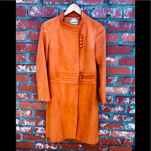norman wiatt Jackets & Blazers - Vintage orange suede coat